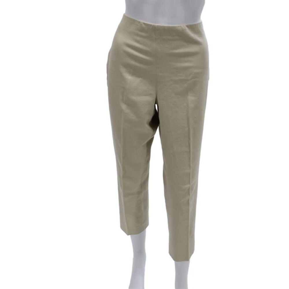 Don Caster Womens Beige Cropped Ankle Dress Pants 97% Cotton 3% Spandex Size 6